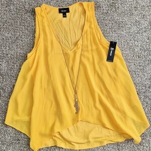 Bobeau Women's Yellow Sleeveless Top